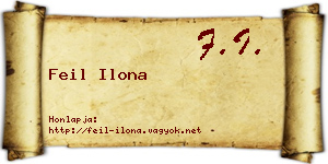 Feil Ilona névjegykártya